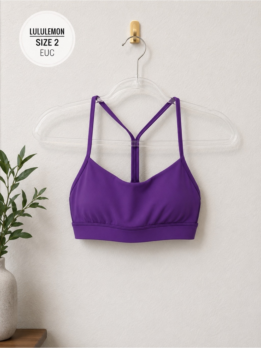 lululemon athletica Vibrant Purple Strappy-Back Sports Bra